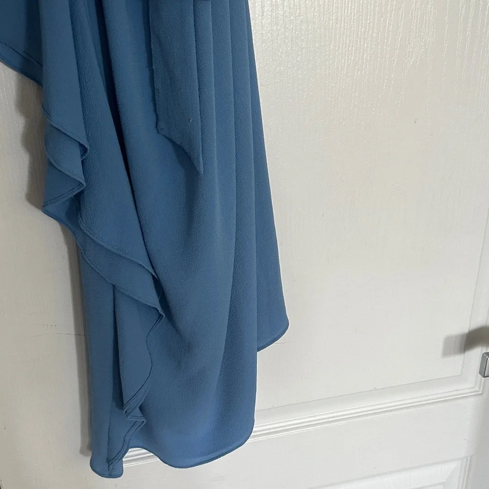 Michael Kors Blue Ruffle Sleeve Dress